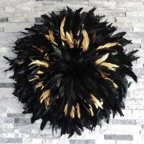 Décoration d'intérieur JujuHat plume Raven Gold Noir & Or
