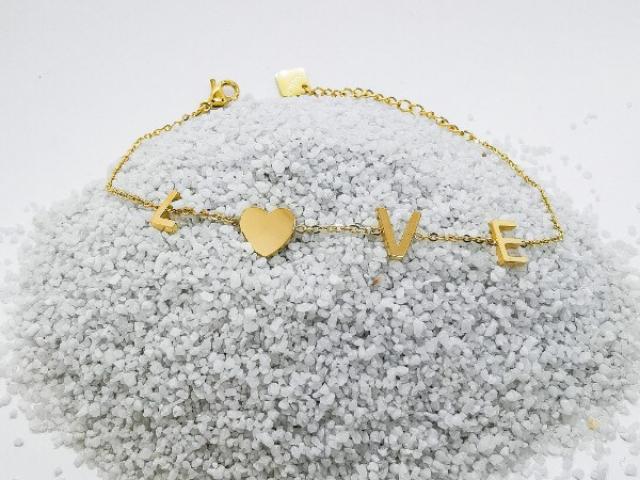 Bracelet acier inoxydable doré LOVE