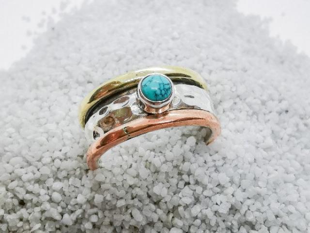 Bague femme argent avec anneau mobile - la boutique du bijou-LBB