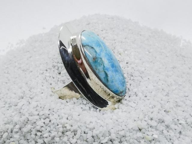 Bague femme argent 925 & Pierre de Larimar