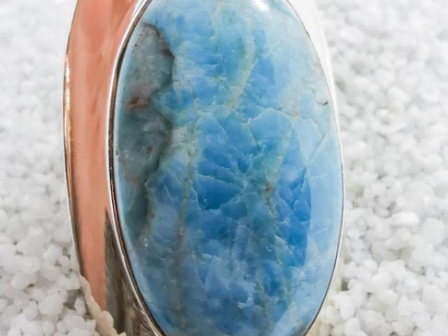 Bague femme argent 925 & Pierre de Larimar